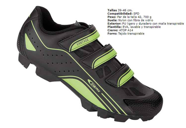 ZAPATILLAS GES MTB VANTAGE VERDE NEGRA 46